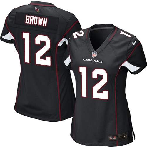 Women's Elite John Brown Nike Jersey Black Alternate - #12 NFL Arizona Cardinals